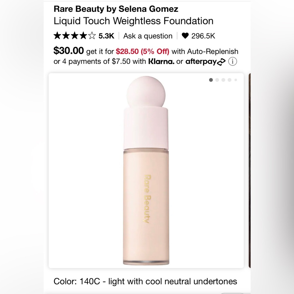 Rare beauty foundation tint